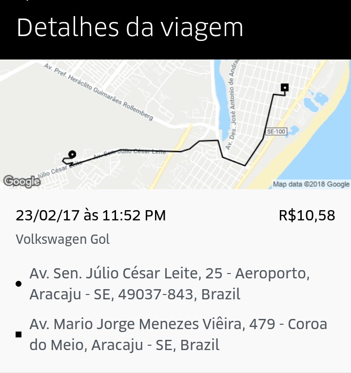 Uber Aeroporto de Aracaju até Atalaia